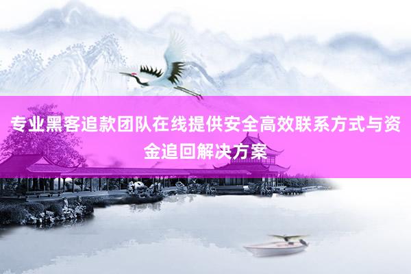 专业黑客追款团队在线提供安全高效联系方式与资金追回解决方案