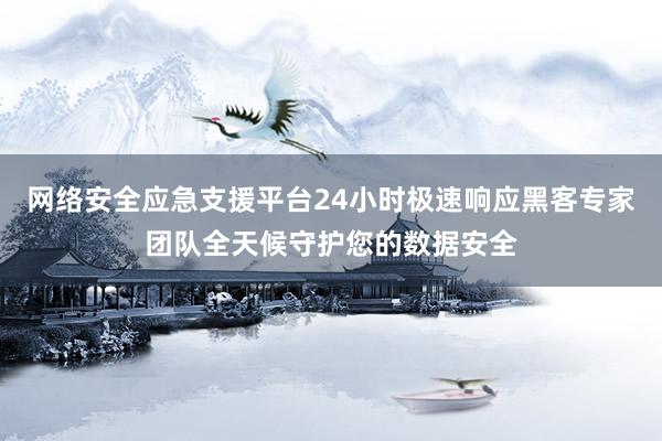 网络安全应急支援平台24小时极速响应黑客专家团队全天候守护您的数据安全